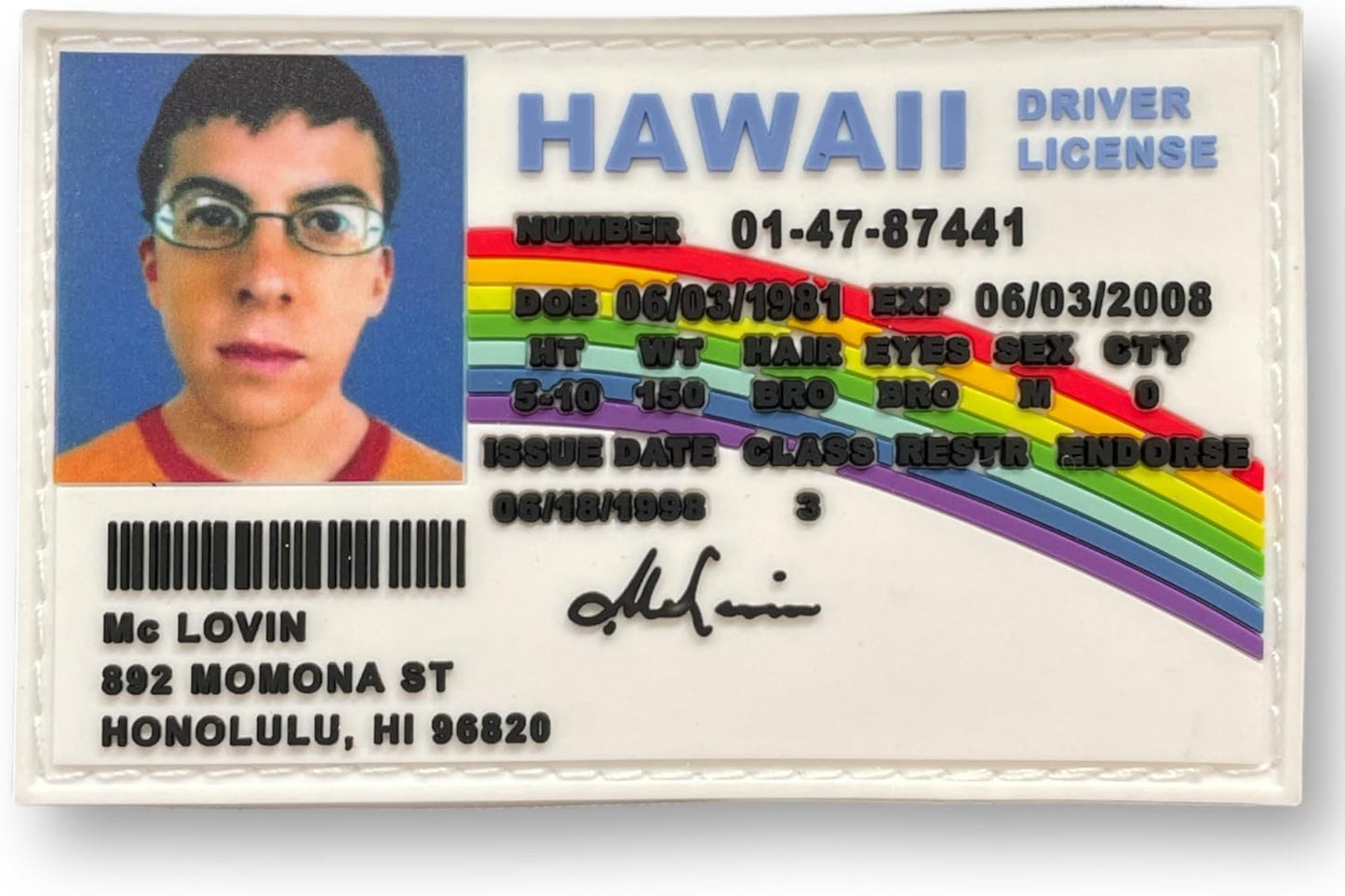 McLovin Superbad PVC Patch