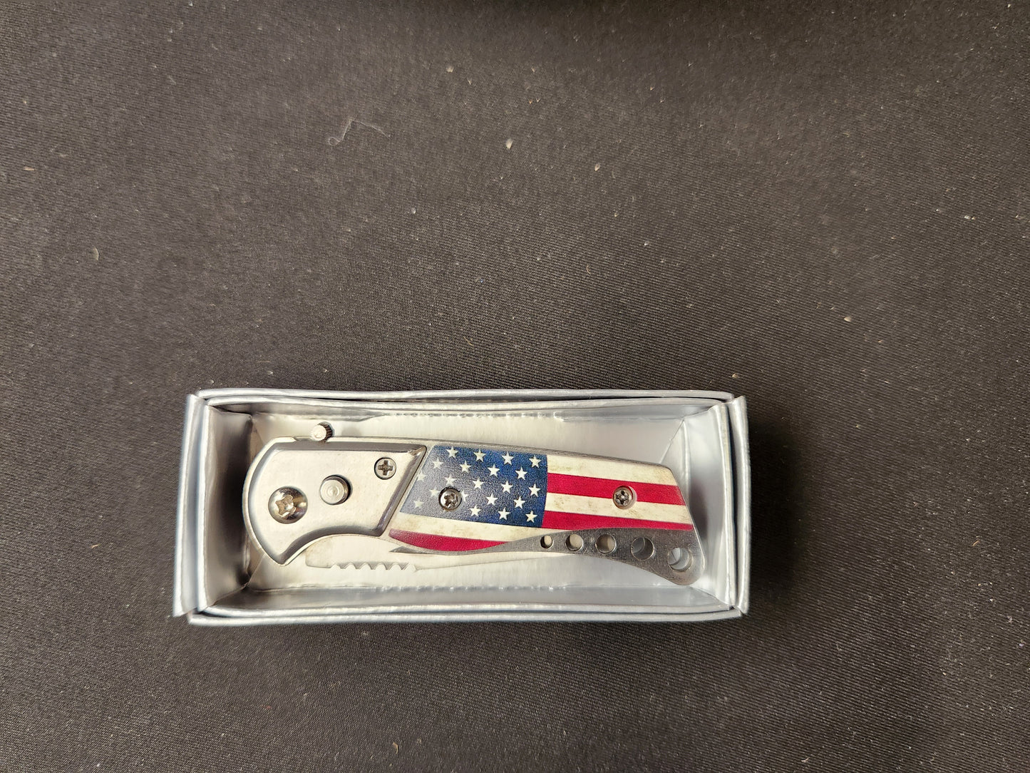 USA Flag Push Knife