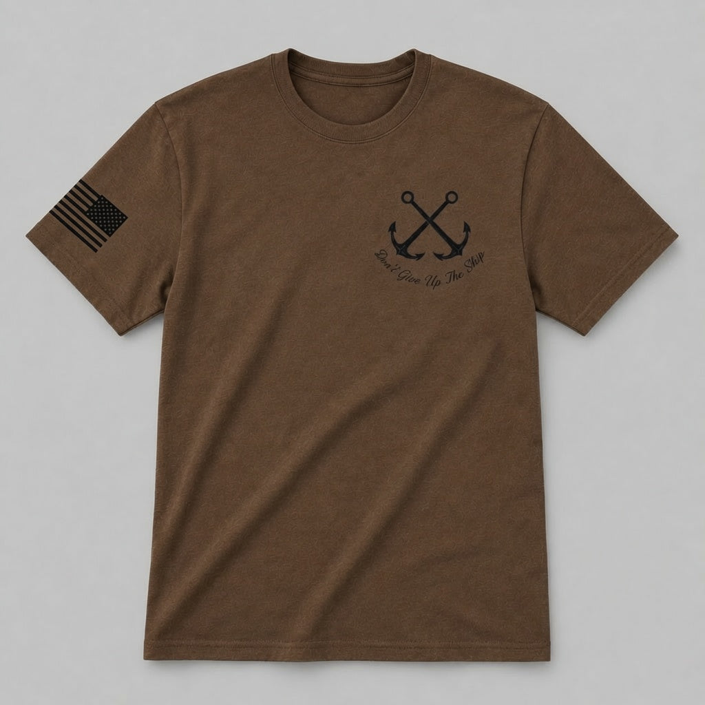 Don't Give Up the Ship T-shirt Coyote Type III