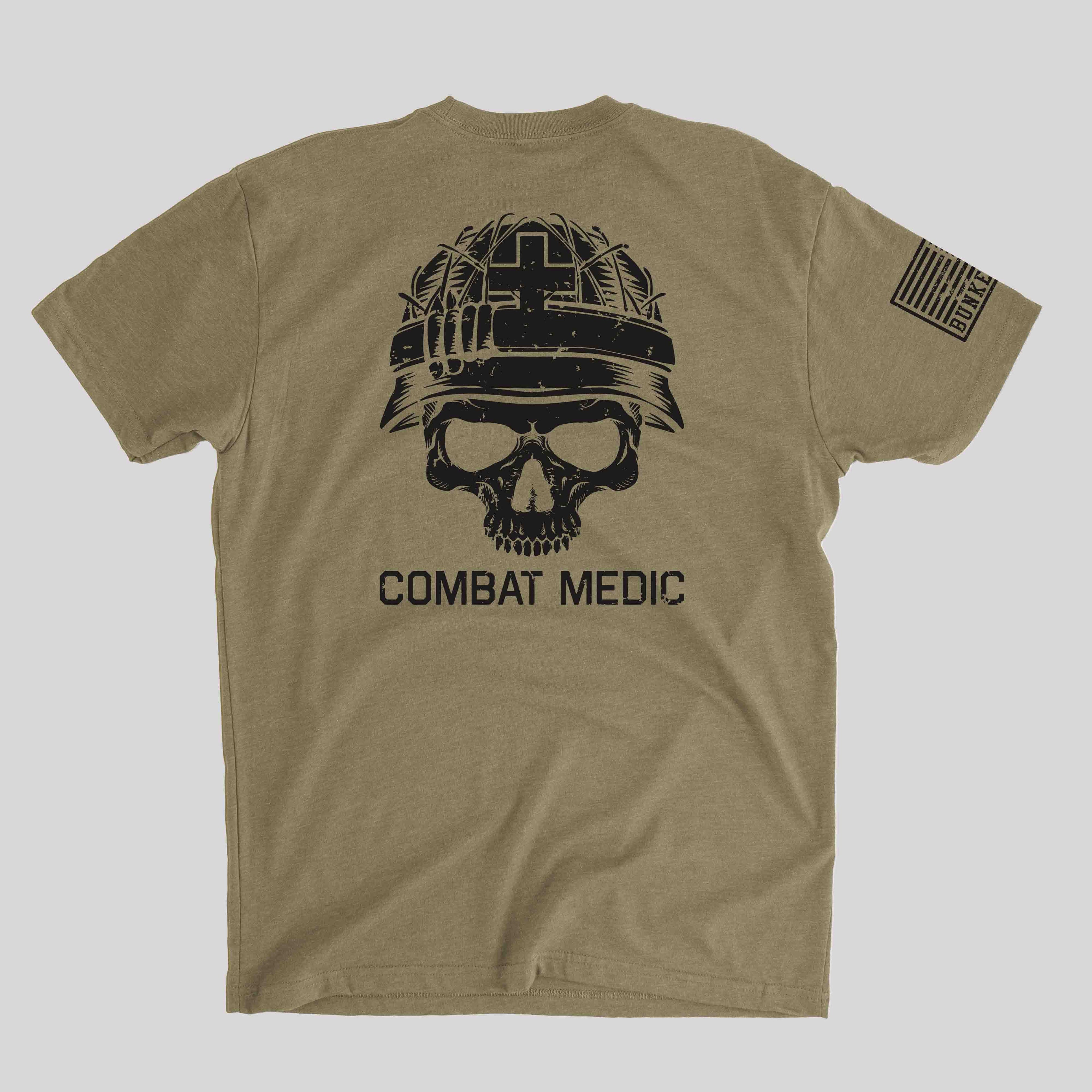 Combat Medic 68W Coyote Brown T-shirt