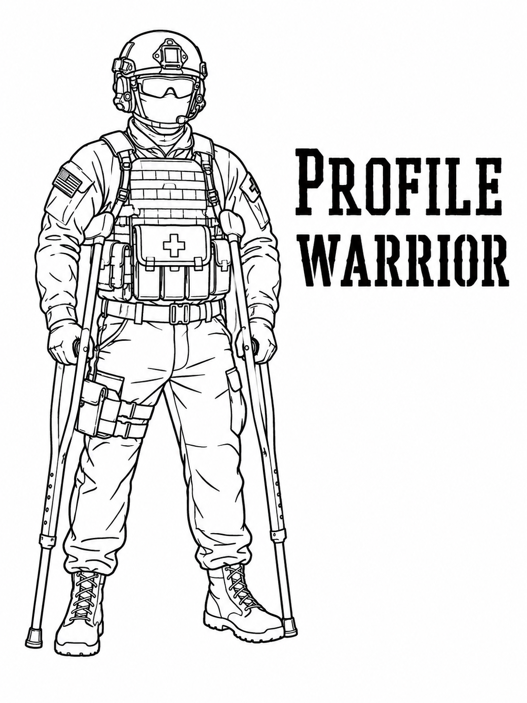Profile Warrior Sticker