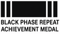 BLACK PHASE REPEAT MEDAL PVC Patch
