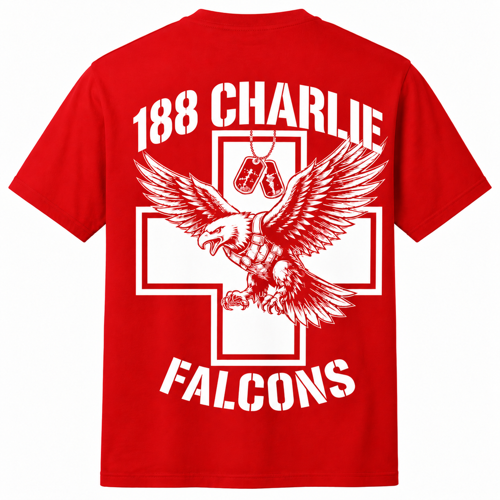 188 Charlie Falcons Red Dri-fit T-shirt