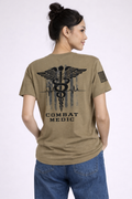 Combat Medic Badge "DOC" Coyote Brown T-shirt