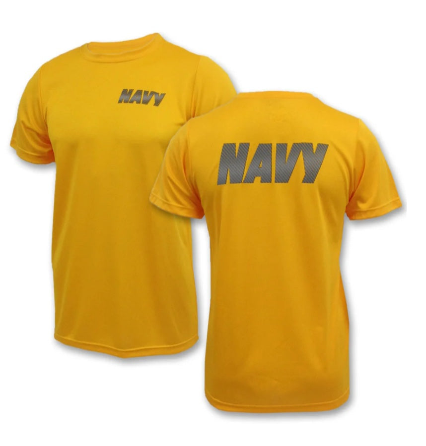 Navy PT T-Shirt (Gold) Dri-fit