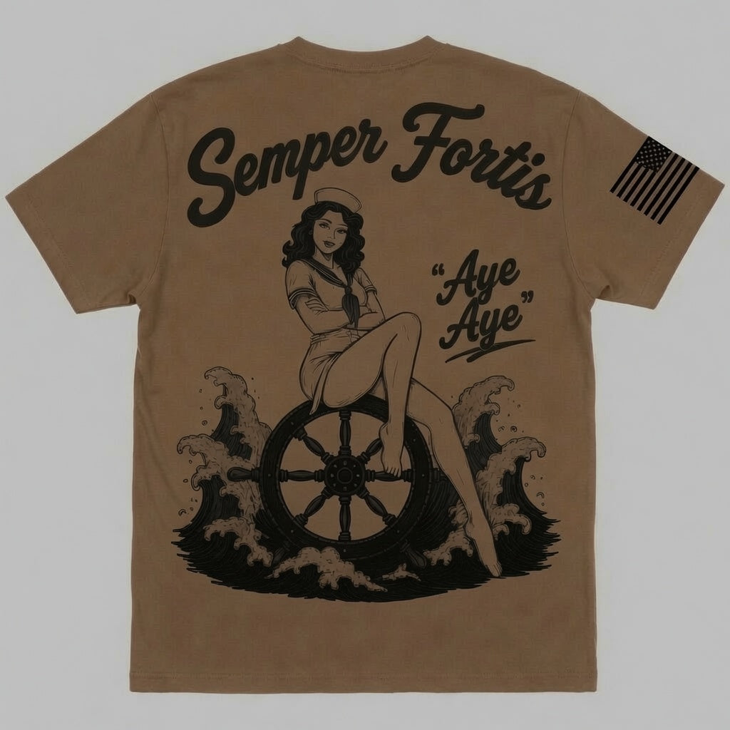 Don't Give Up the Ship T-shirt Coyote Type III