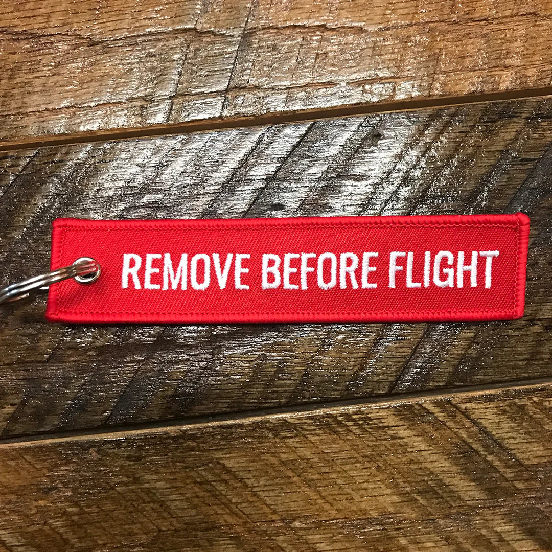 Remove Before Flight Key Chain
