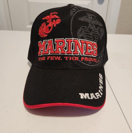 Marines Red Black Hat